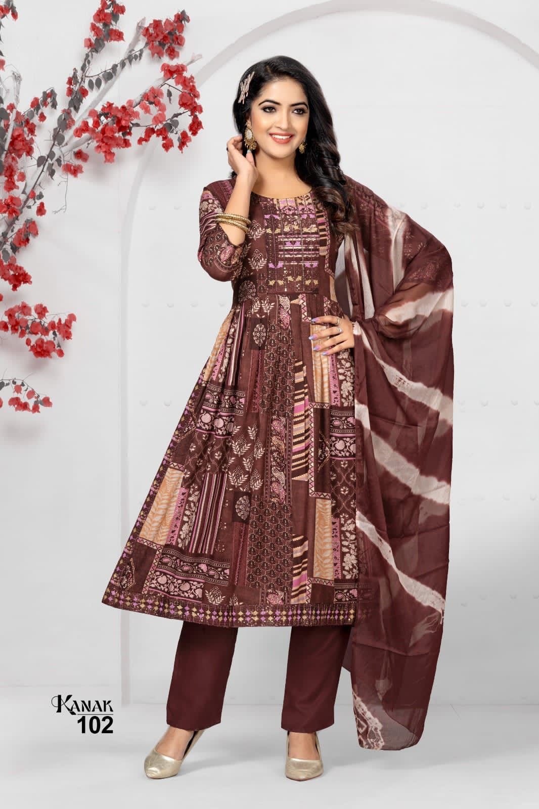 Hirwa Kanak Rayon Kurti With Bottom Dupatta Catalog
